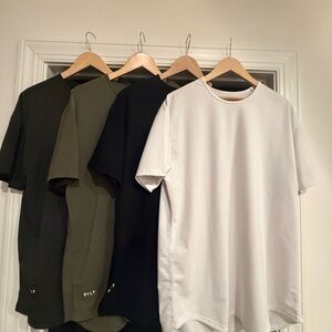 BYLT Basics Short Sleeve Drop Tees - Black, Olive, White, Pine